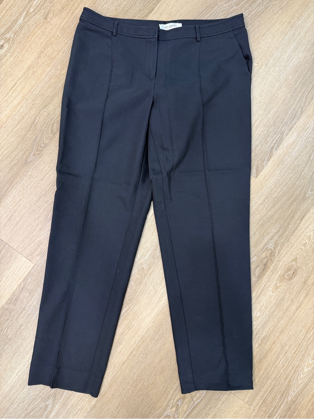 St. John Collection Black Women's Pants with Branded Waistband
